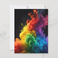 Leichter Regenbogenfarbenrauchwolke schwarzer Hint