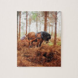 Leichter Riese - Entwurfs-Pferdedas schleppen Puzzle