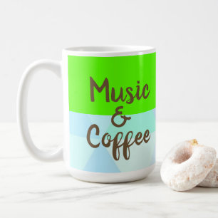Leichter Spaß und helle Kaffee und Musik Kaffeetasse