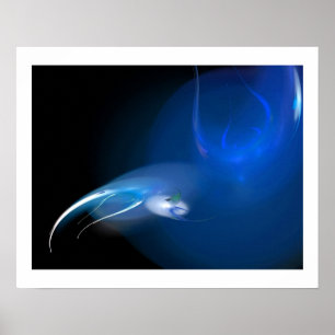 LEICHTER VOGEL IN BLAU POSTER
