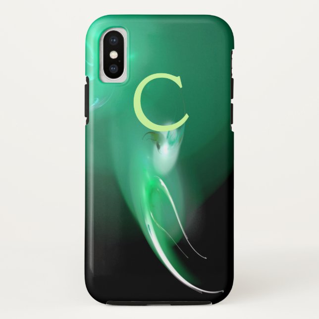 LEICHTES BIRD / SCHWARZES UND GRÜNES ABSTRAKTES MO Case-Mate iPhone HÜLLE (Rückseite)