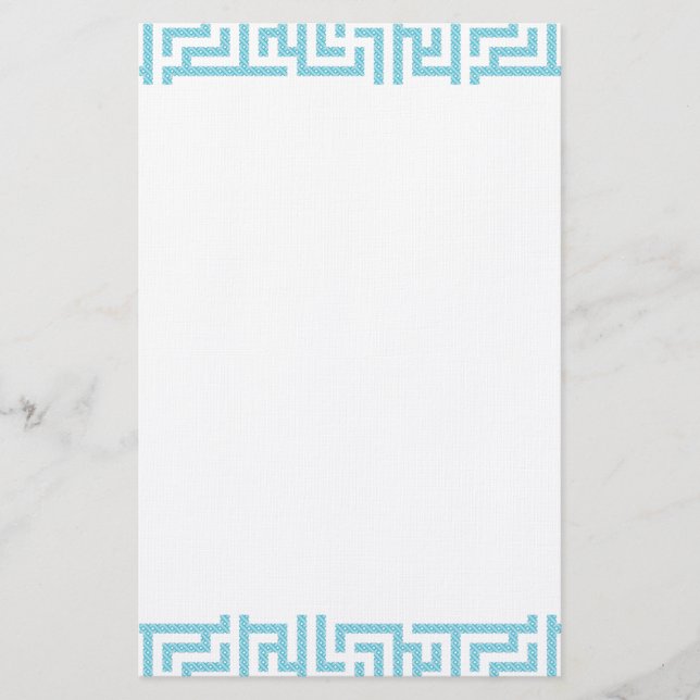Leichtes blaues und weißes Labyrinth Briefpapier (Vorderseite)