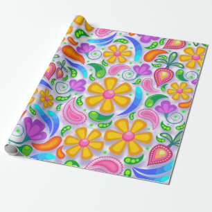 leichtes floral gestaltetes Geschenkpapier