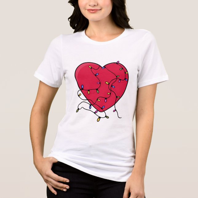 Leichtes Herz Tri-Blend Shirt (Vorderseite)