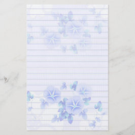 Leichtes Papier mit Hübschen blauen Blumen