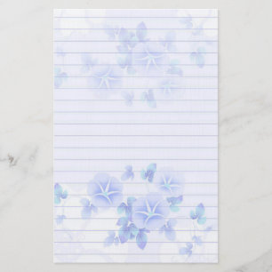 Leichtes Papier mit Hübschen blauen Blumen
