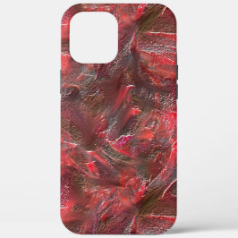 Leichtes Relief in Textur mit rotem Wachs überzoge Case-Mate iPhone Hülle