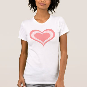 Leichtes Rosa und Wirbles Herz Frauen-T-Shirt T-Shirt