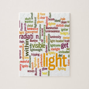 Leichtes Wortwolken-Kunstposter Puzzle