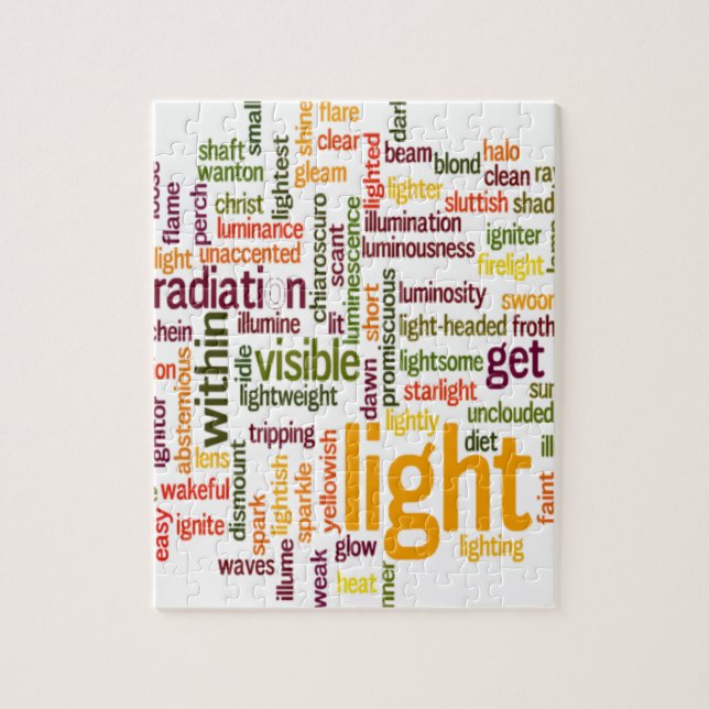 Leichtes Wortwolken-Kunstposter Puzzle (Vertikal)