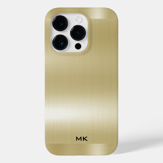 Leichtmetalltextur aus Edelstahl-Look Case-Mate iPhone Hülle (Rückseite)