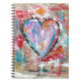 Leichtsinniges Herz-abstrakte Kunst, die rosarotes Notizblock