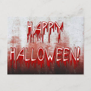 Leid Frohes Halloween Blutfleck Postkarte