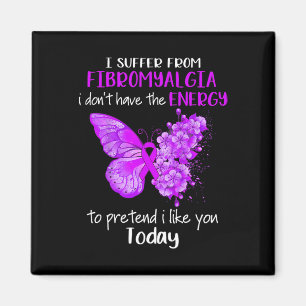 Leiden an der Fibromyalgie Butterfly Purpl Magnet