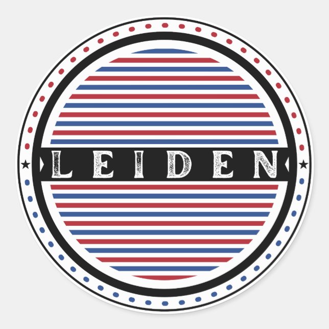 Leiden City Pride Emblem – Dutch Identity Runder Aufkleber (Vorderseite)