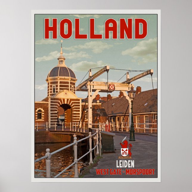 Leiden - Morspoortbrug Poster (Vorne)