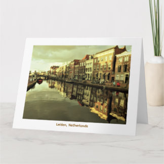 Leiden, Niederlande Kanal Szene Karte