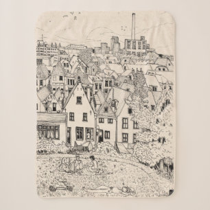 Leiden South Holland Niederlande Pen Ink Zeichnend Sherpadecke