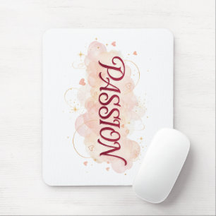 LEIDENSCHAFT – Elegante romantische Typografie mit Mousepad