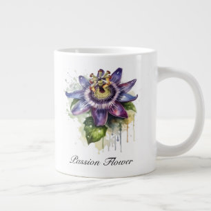 Leidenschaftliche Lila Passionsblume Jumbo-Tasse