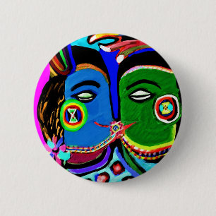 Leidenschaftlicher Kuss - Vintage Button