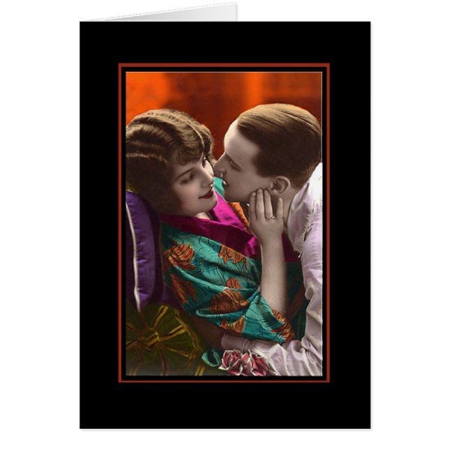 leidenschaftliches Paar Vintag Retro (Vorne)