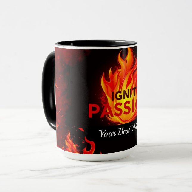 Leidenschaftsflamme entfachen tasse (Vorderseite Links)