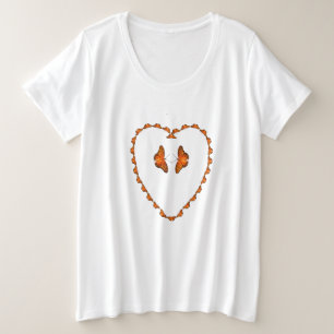 Leidenschaftsschmetterlinge im Herzen - tanzen Sie Große Größe T-Shirt