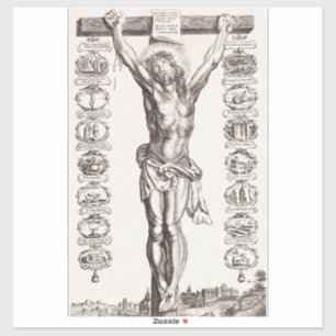 Leidensgeschichte Jesu Kreuzigung Christi Aufkleber