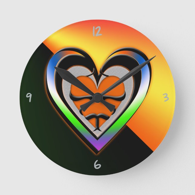 Leidensrundung Runde Wanduhr (Vorderseite)