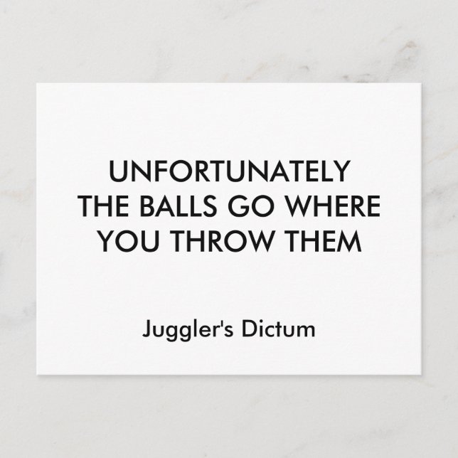 LEIDER GEHEN DIE BALLS dahin, WO SIE SIE DURCHGEFÜ Postkarte (Vorderseite)
