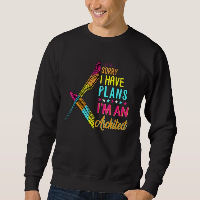 Leider habe ich Pläne im Architekturstudium Archit Sweatshirt (Vorderseite)