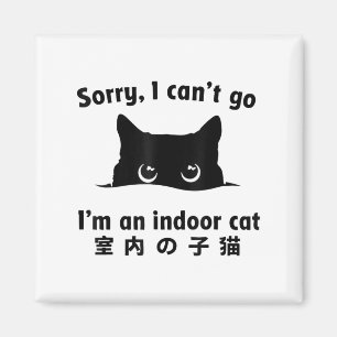 Leider kann ich nicht gehen, ich bin eine Innenkat Magnet