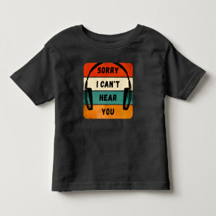 Leider kann ich Sie nicht hören - Retro-Kopfhörer Kleinkind T-shirt