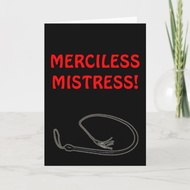 LEIDER MISTRESS! KARTE (Vorderseite)