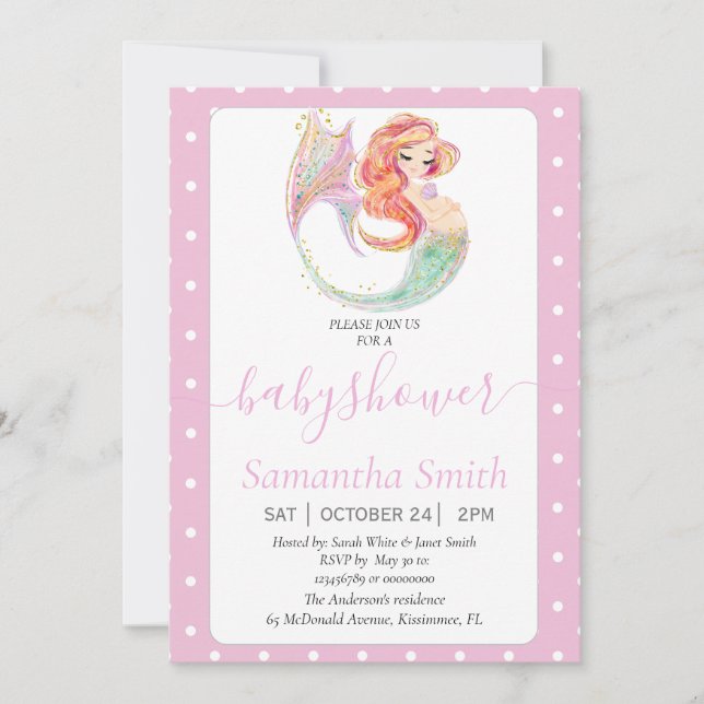 LEIDER NIEDLICH MUTTER ZU SEIN. Unter dem Meer. Einladung (Vorderseite)