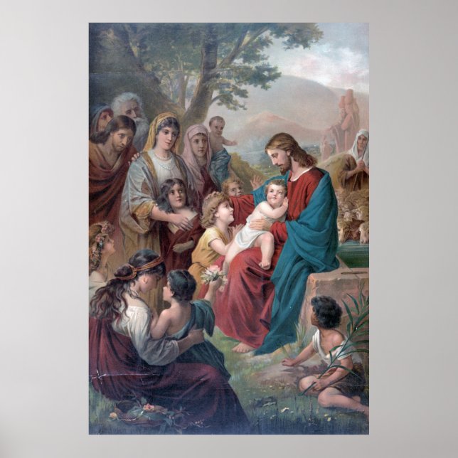 Leidet kleine Kinder, die zu mir kommen (1892) Poster (Vorne)