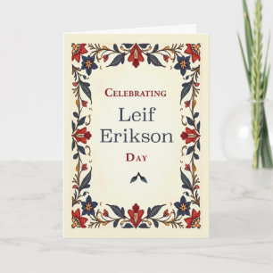 Leif Erikson Day Skandinavier Folklore Karte