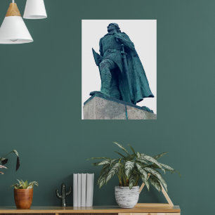 Leif Erikson Reykjavík Statue Poster