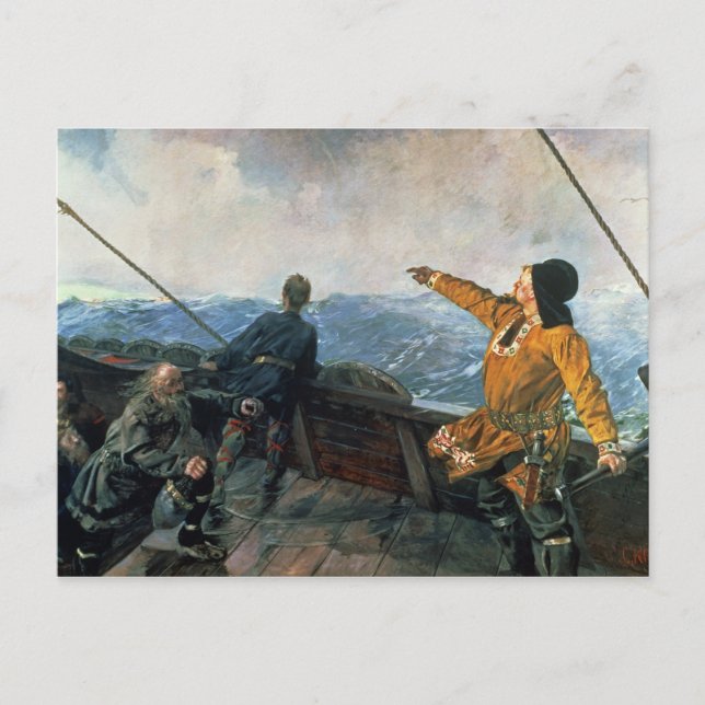 Leif Eriksson Sehenswürdigkeiten Land in Amerika,  Postkarte (Vorderseite)