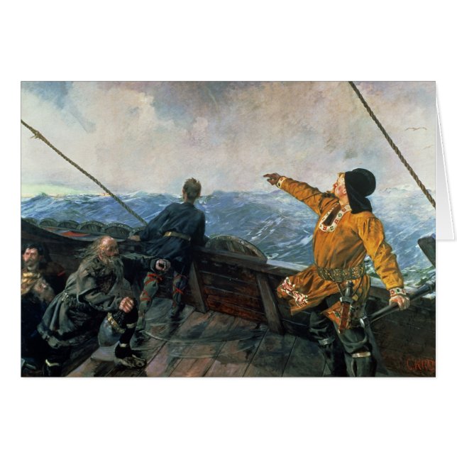 Leif Eriksson visiert Land in Amerika, 1893 an (Vorderseite (Horizontal))