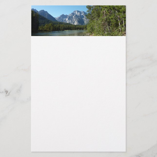 Leigh Lake at Grand Teton Nationalpark Briefpapier (Vorderseite)