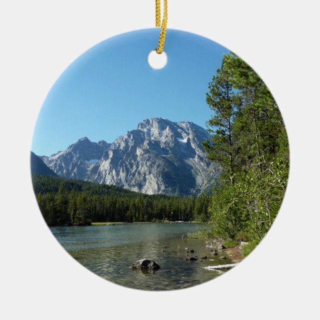 Leigh Lake at Grand Teton Nationalpark Keramik Ornament (Vorne)