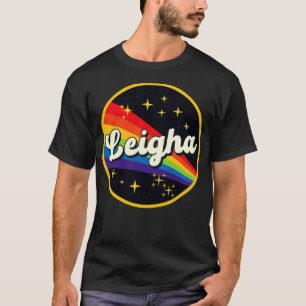 Leigha Regenbogen im Weltraum Vintager Stil T-Shirt