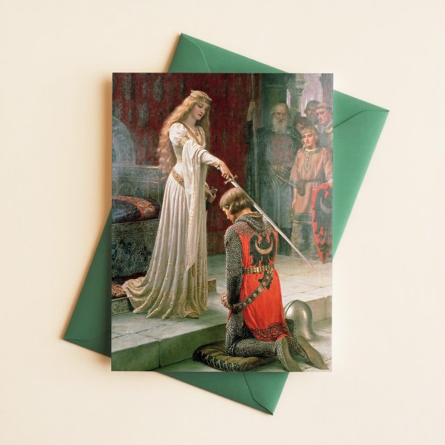 Leighton Accolade Knighting Art Pre Raphaelite Postkarte (Von Creator hochgeladen)