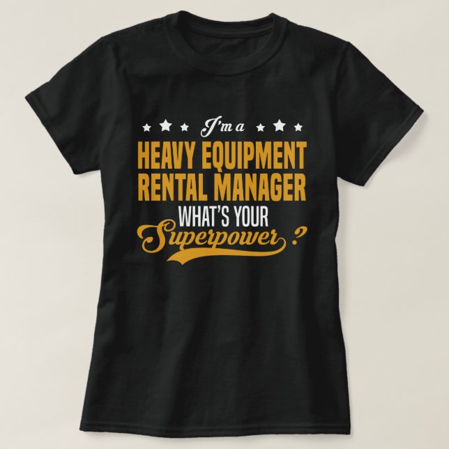Leiharbeiter für schwere Geräte T-Shirt (Design vorne)