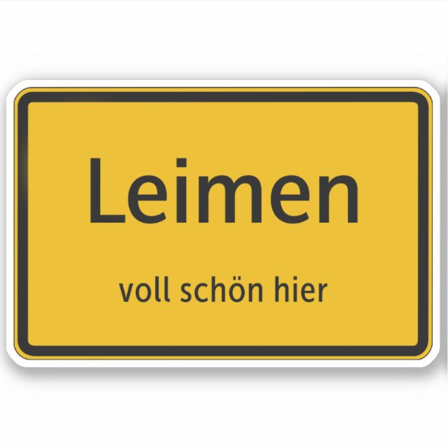 Leimen Aufkleber Sticker Autoaufkleber (Vorderseite)