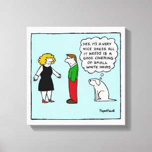 Leine Canvas drucken - schönes Kleid Leinwanddruck