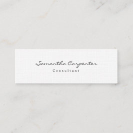 Leinen Attraktiv Stilvoll Einfach Schlicht Minimal Mini Visitenkarte