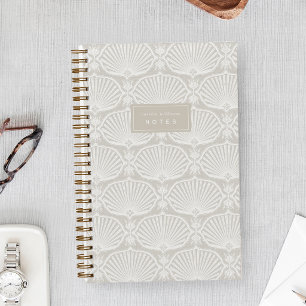 Leinen Beige Personalisiert für Deco Fans Notizbuch